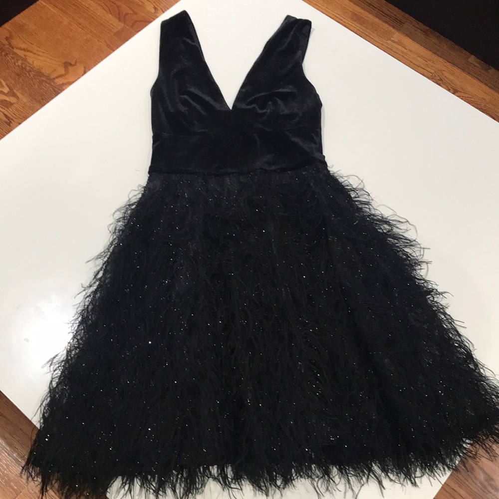 BCBMAXAZRIA Ladies Black Velvet Dress